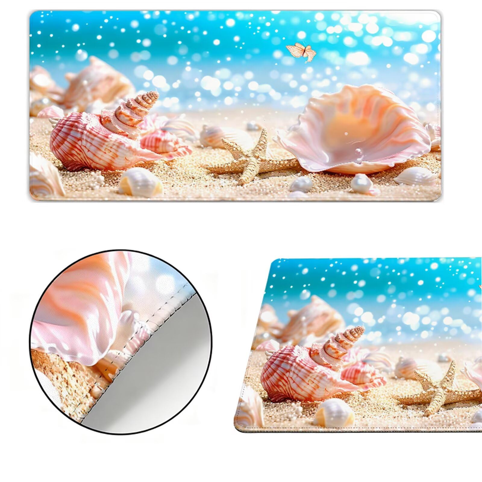 Podkładka pod mysz XXL 1000x500x3mm podkładka pod mysz plażową powłoka poprawia precyzję i szybkość, wodoodporne antypoślizgowe, szyte krawędzie, akcesoria do gier, komputer biurowy, komputer Y7-1197