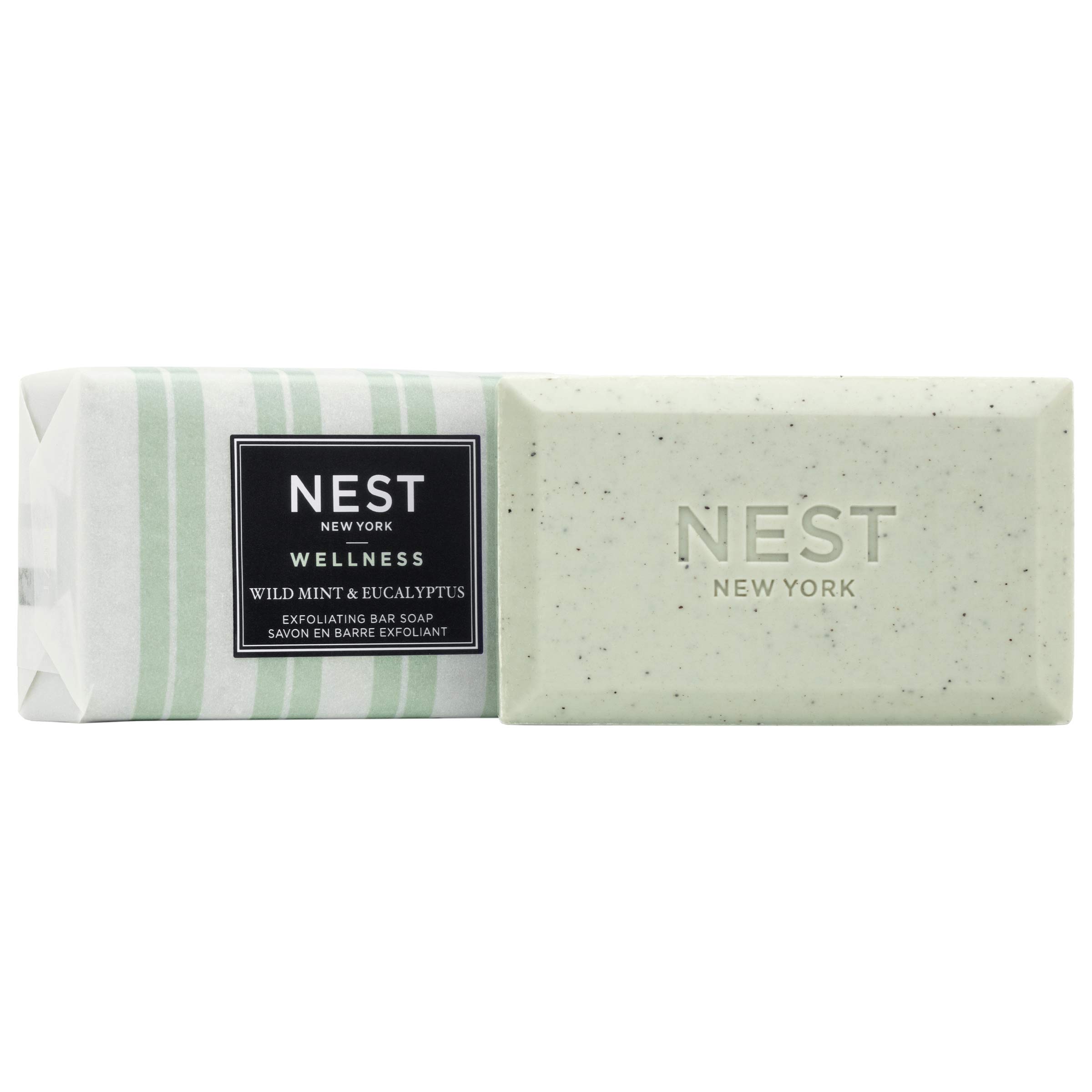 NEST Fragrances New York Wild Mint & Eucalyptus Exfoliating Bar Soap, 6 Oz