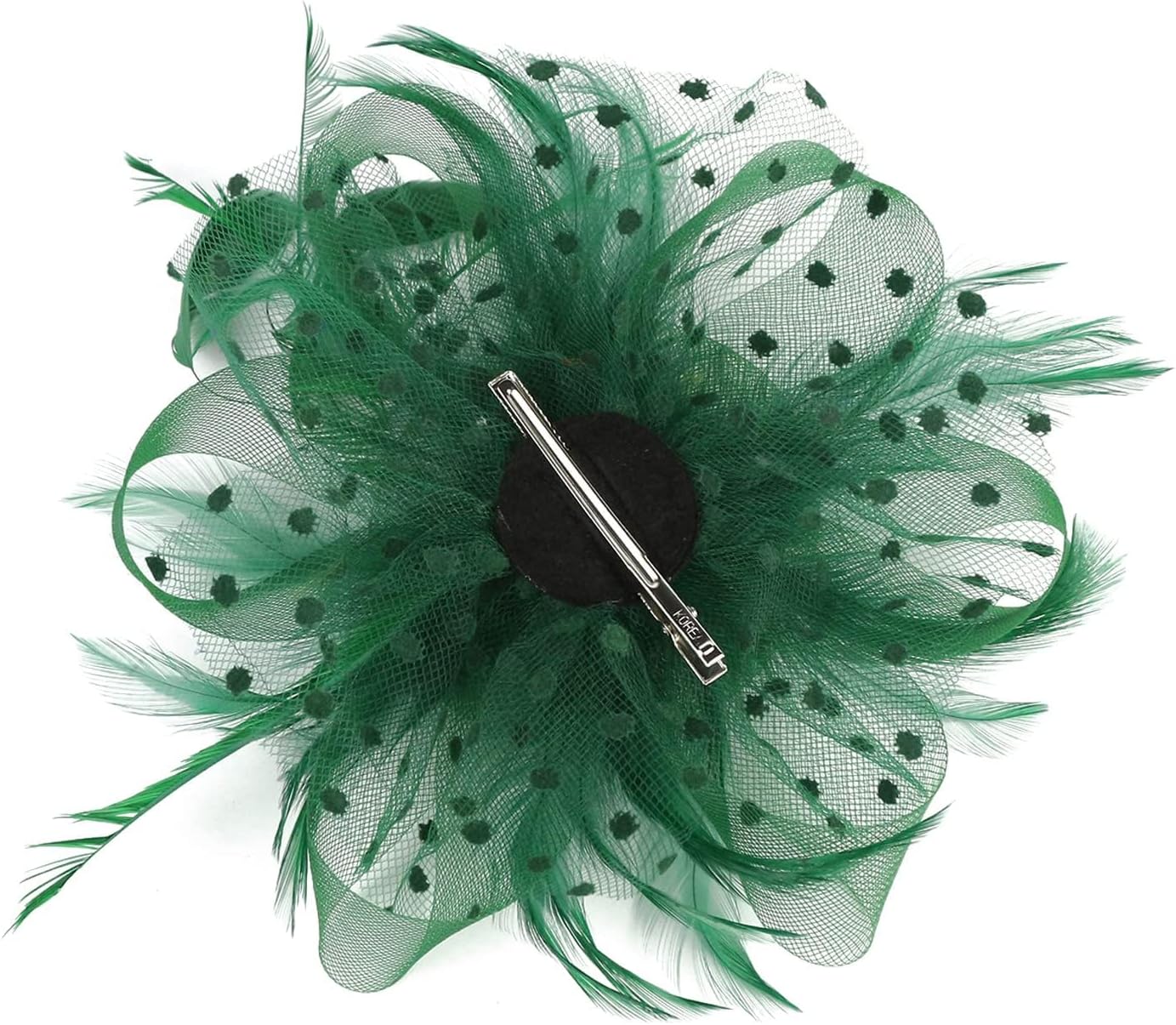 Women Fascinators Tea Party Hat Headwear Feather Flower Fascinator Headband Hairclips Dotted Mesh Beaded - Image 5