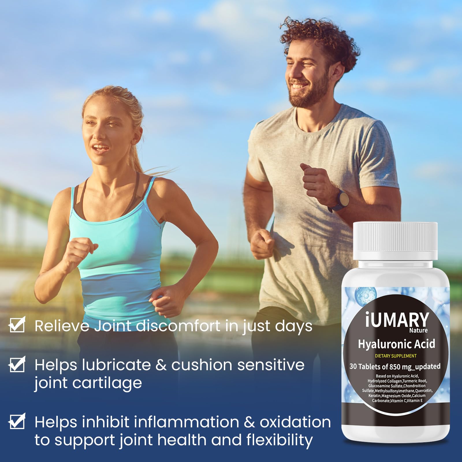 Hyaluronic Acid 600mg (1000KDA) Vegan Capsules - 4 Month Supply- 120 Count - High Strength & Easy to Swallow