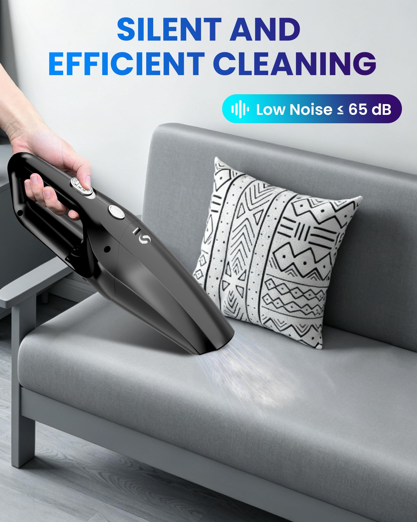 Aspirateur Voiture Puissant, Aspirateur à Main, Mini Aspirateur De Table avec Batterie Rechargeable, Aspirateurs sans Fil pour Homme Femme, pour Voiture, Poils d'animaux, Maison