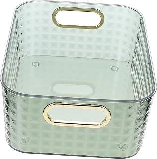 Elegante Caja De Almacenamiento De Escritorio Con Diseño De Diamantes Organizador De Maquillaje Cesta Para Refrigerios De Oficina Color Oscuro 1 Pieza