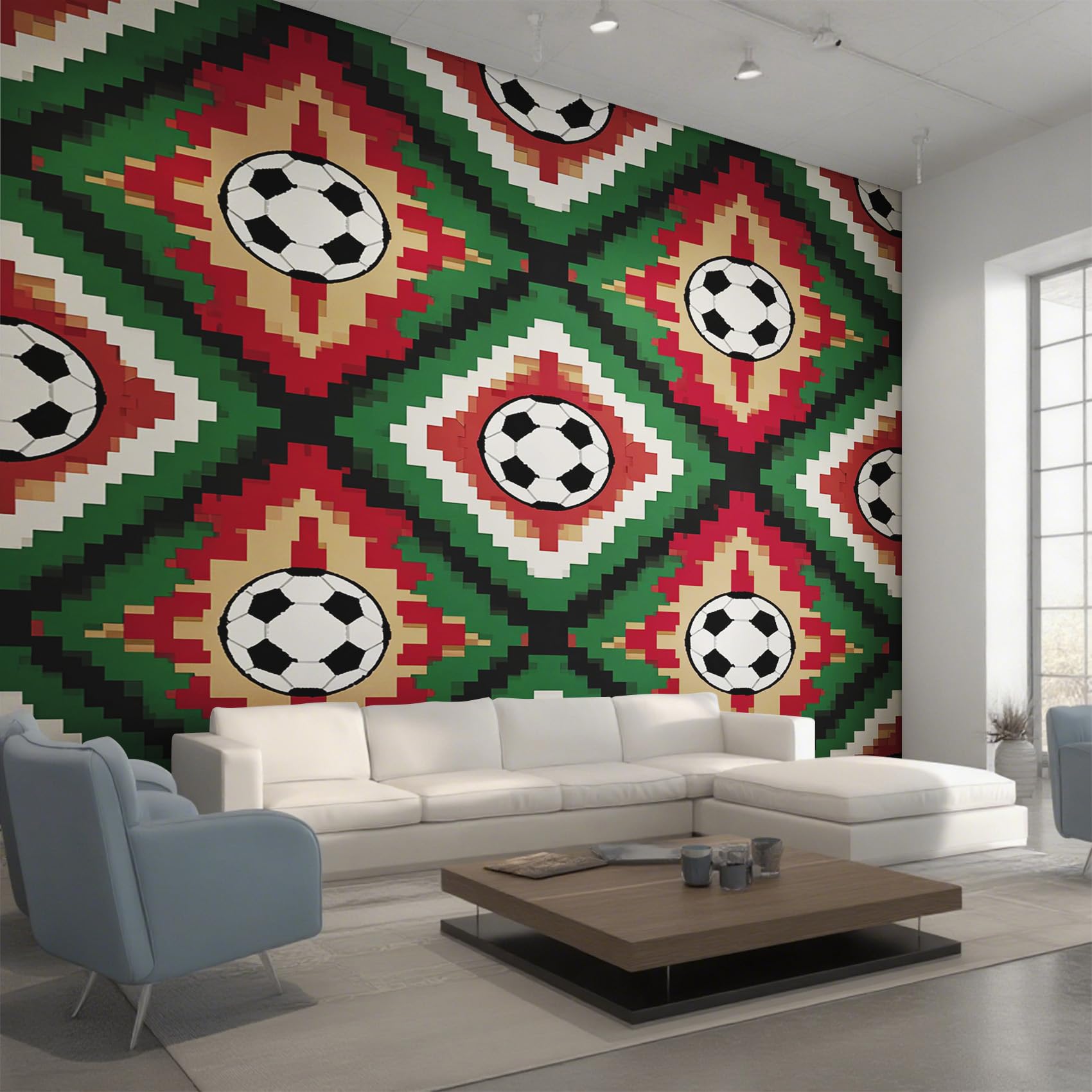 Papier Peint Sport de Football XXL pour Habiller un Grand Pan de Mur Nu