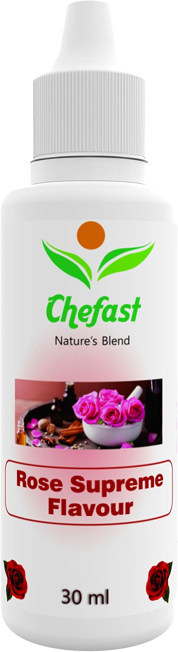 Chefast Rose Premium Flavour Baking Essence for Cake, Ice-Cream, Milkshakes, Chocolate, - 30ML ( Use 2-3 Drops Essence for 250 Grm Cake)
