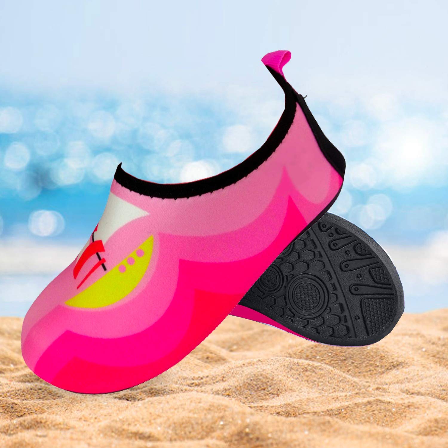 Quick-Dry, Non-Slip, Lightweight Swim Shoes for Summer, Beach, Sea & Pool – for Boys, Girls, Babies, Toddlers & Little Kids – Sail Pink, Toddler 8