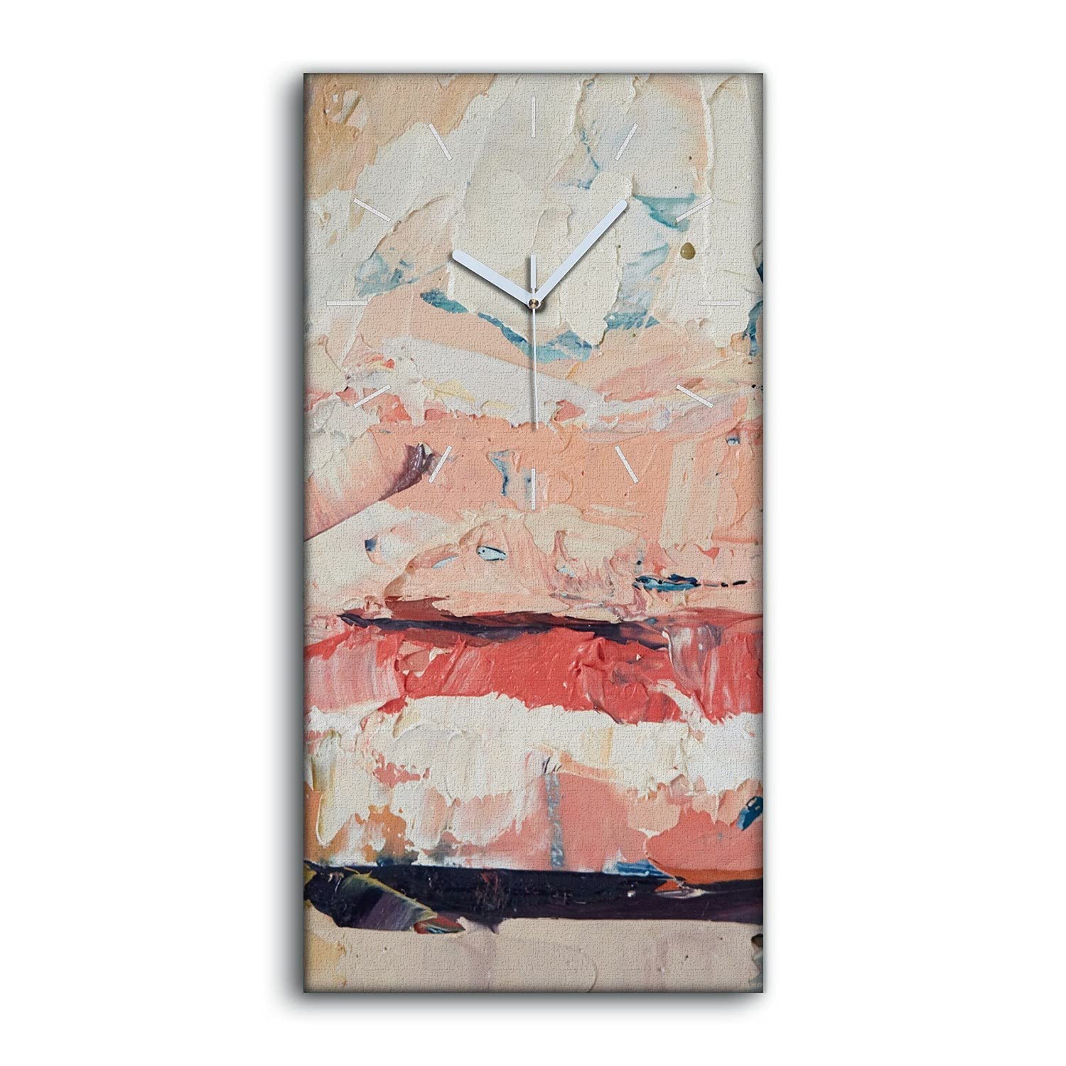 Horloge sur toile de haute qualité design art moderne lèvres abstraites 30x60 cm