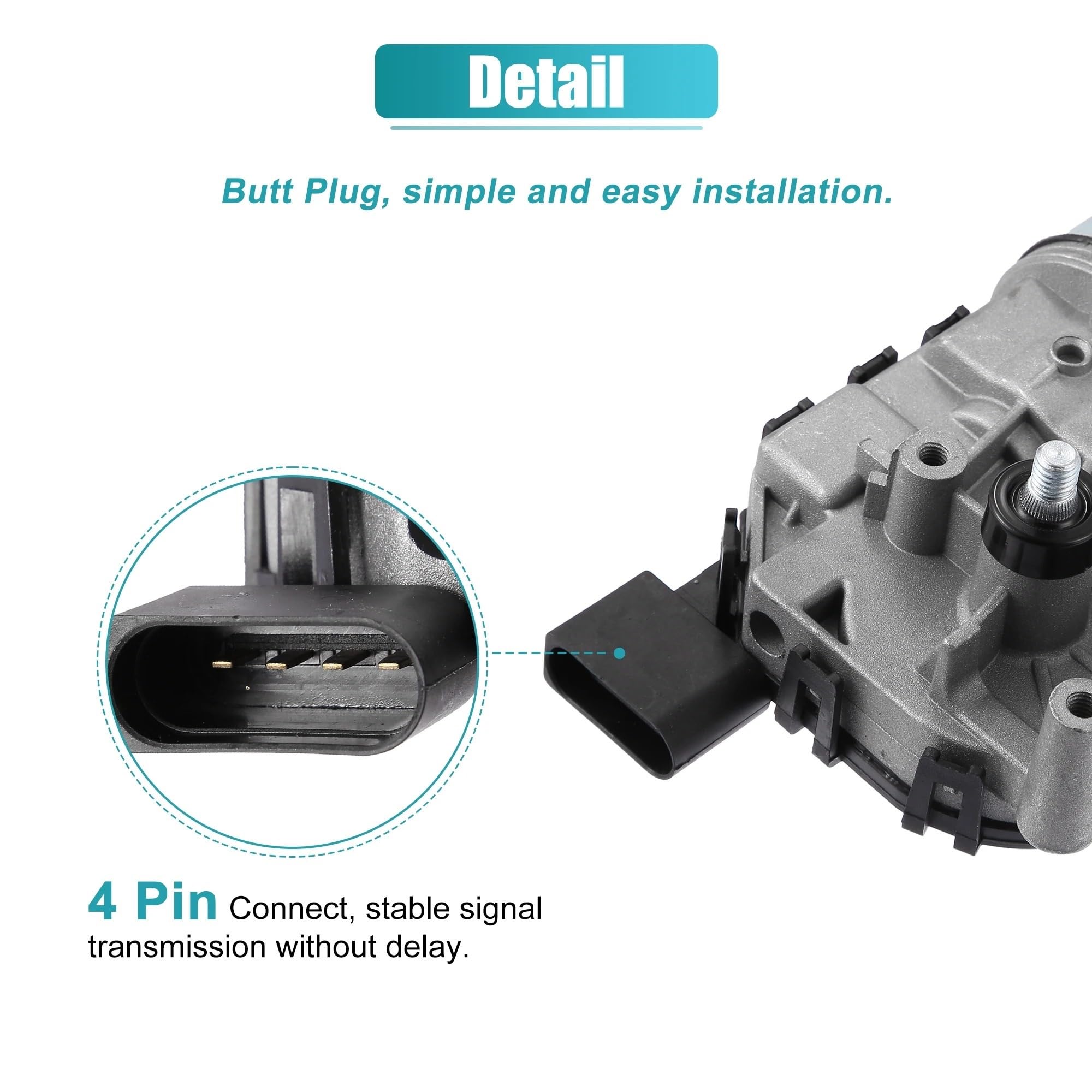 Silnik wycieraczek do VW Jetta 2011-2015, numer części 6R1955119A lub 5C6-955-113A.