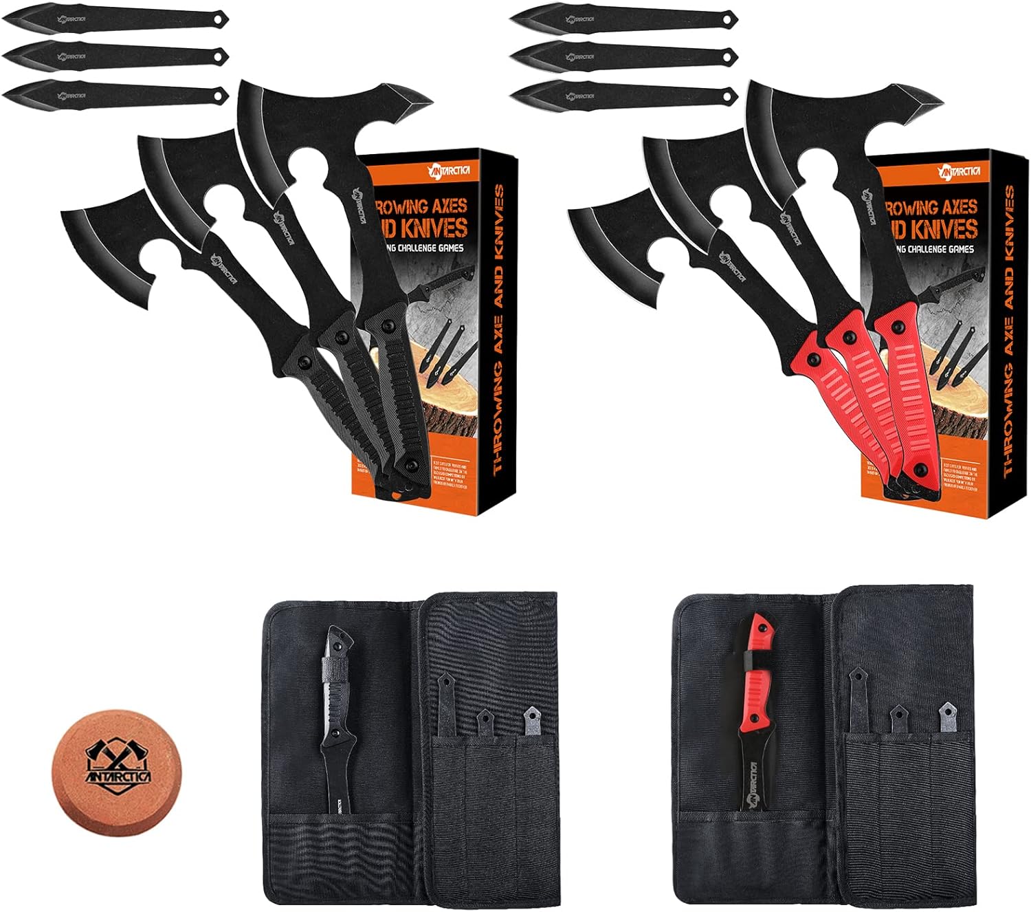ANTARCTICA Throwing Axe Knife Set (Black) and ANTARCTICA