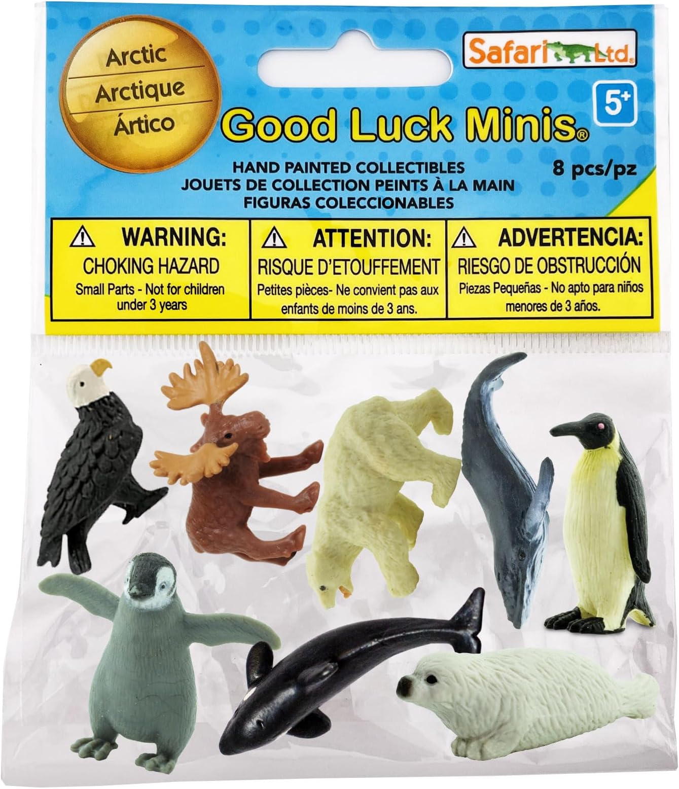 Safari Ltd. Good Luck Minis - Arctic Fun Pack - 8 Pieces - Quality Construction from Phthalate, Lead and BPA Free Materials - for Ages 5 and Up
