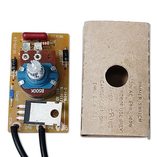Miniatura 4 de Zing Ear ZE-03B (separado) Interruptor de atenuación giratorio de 360  120 VCA 240 VCA 300 W MAX Kits de reparación de repuesto de rango completo en