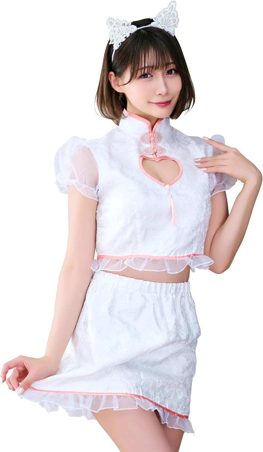 クリアストーン(Clearstone) ロイヤルチャイナ コスプレ ハロウィン ねこチャイナ スイート レディース M ホワイト クリアストーン(Clearstone) ロイヤルチャイナ コスプレ ハロウィン ねこチャイナ スイート レディース...