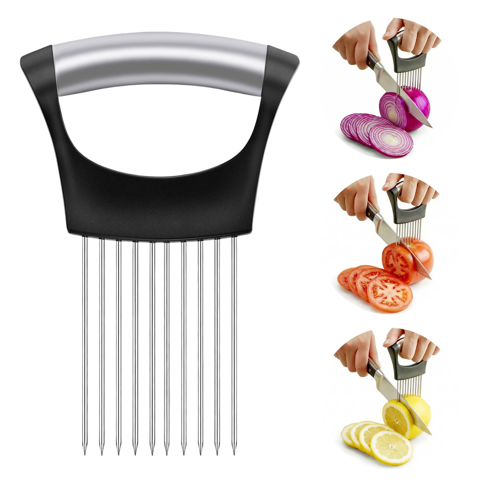 Masaei Onion Holder, Stainless Steel Onion Holder for Slicing