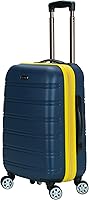 Vista 214 de Rockland - Maleta de viaje Melbourne, rígida y expandible, con ruedas giratorias, Azul