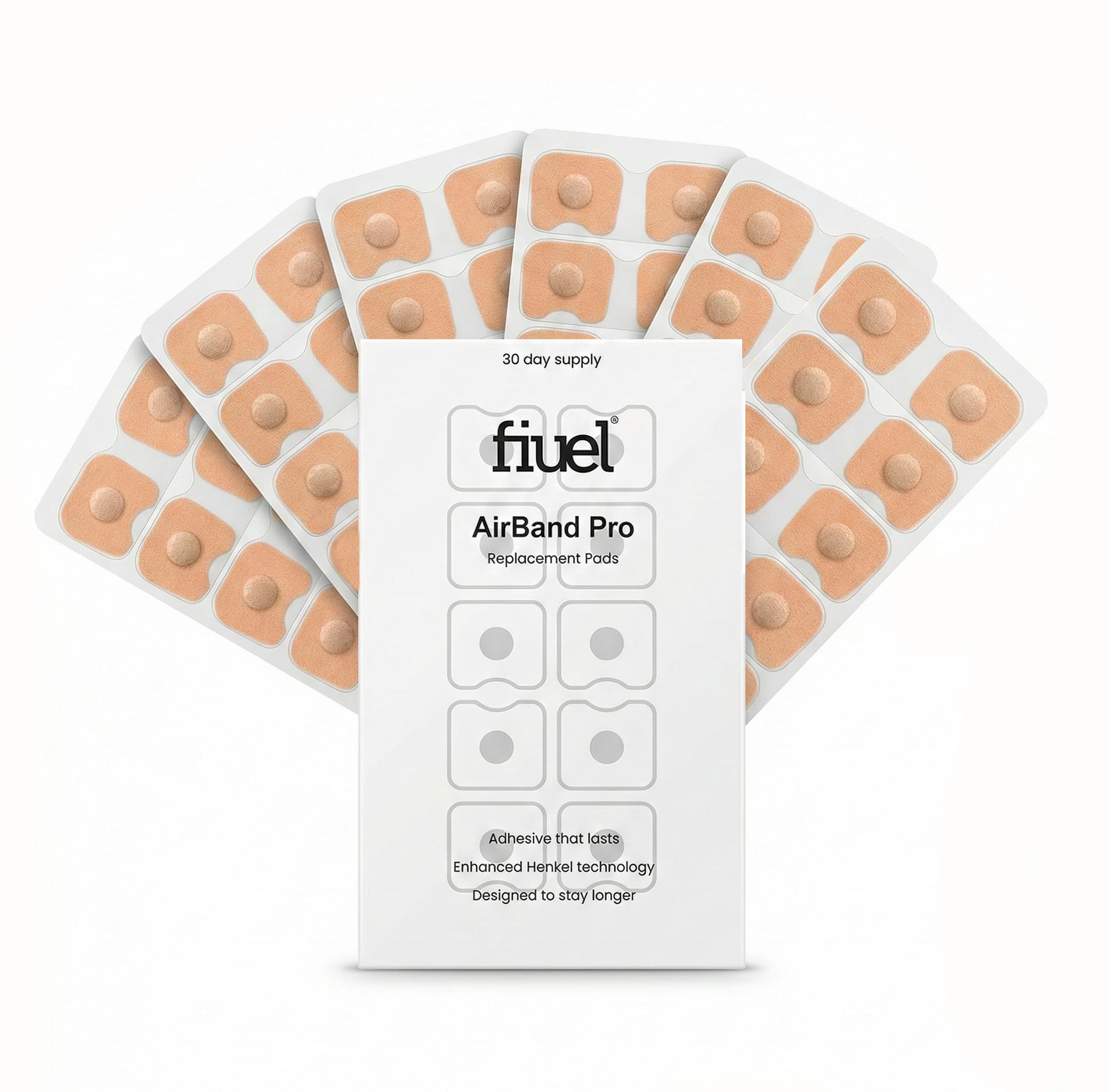 Repuestos Adhesivos AirBand Pro – Adhesivo Médico Henkel – Pack 30 Días – Compatibles con Tiras Nasales Magnéticas AirBand Pro