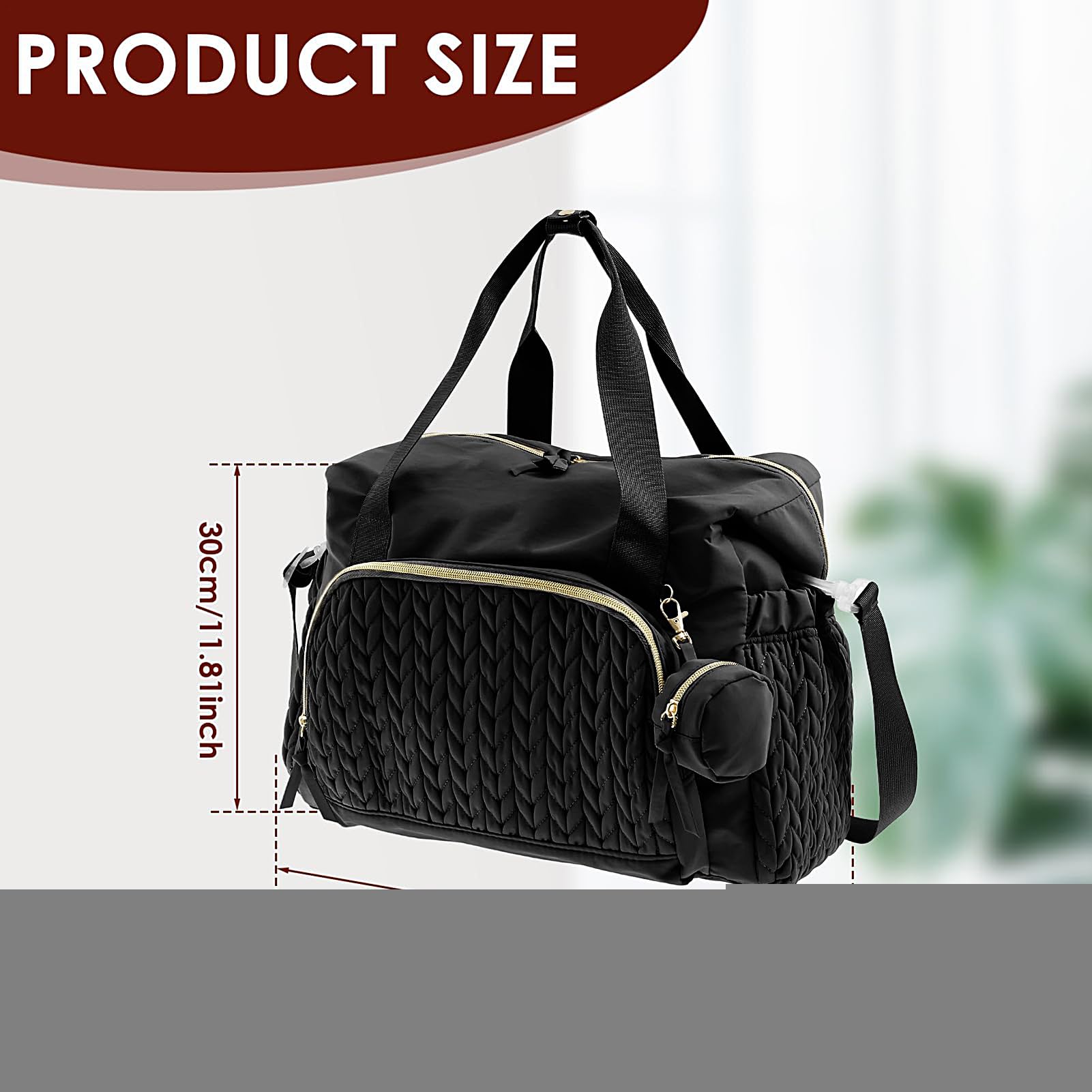 Generisch Bolsa de cambio de bebé - Bolsas de cambio de pañales de poliéster | Bolsa para pañales de gran capacidad con carcasa para chupete - Accesorios de viaje reutilizables, artículos para niños