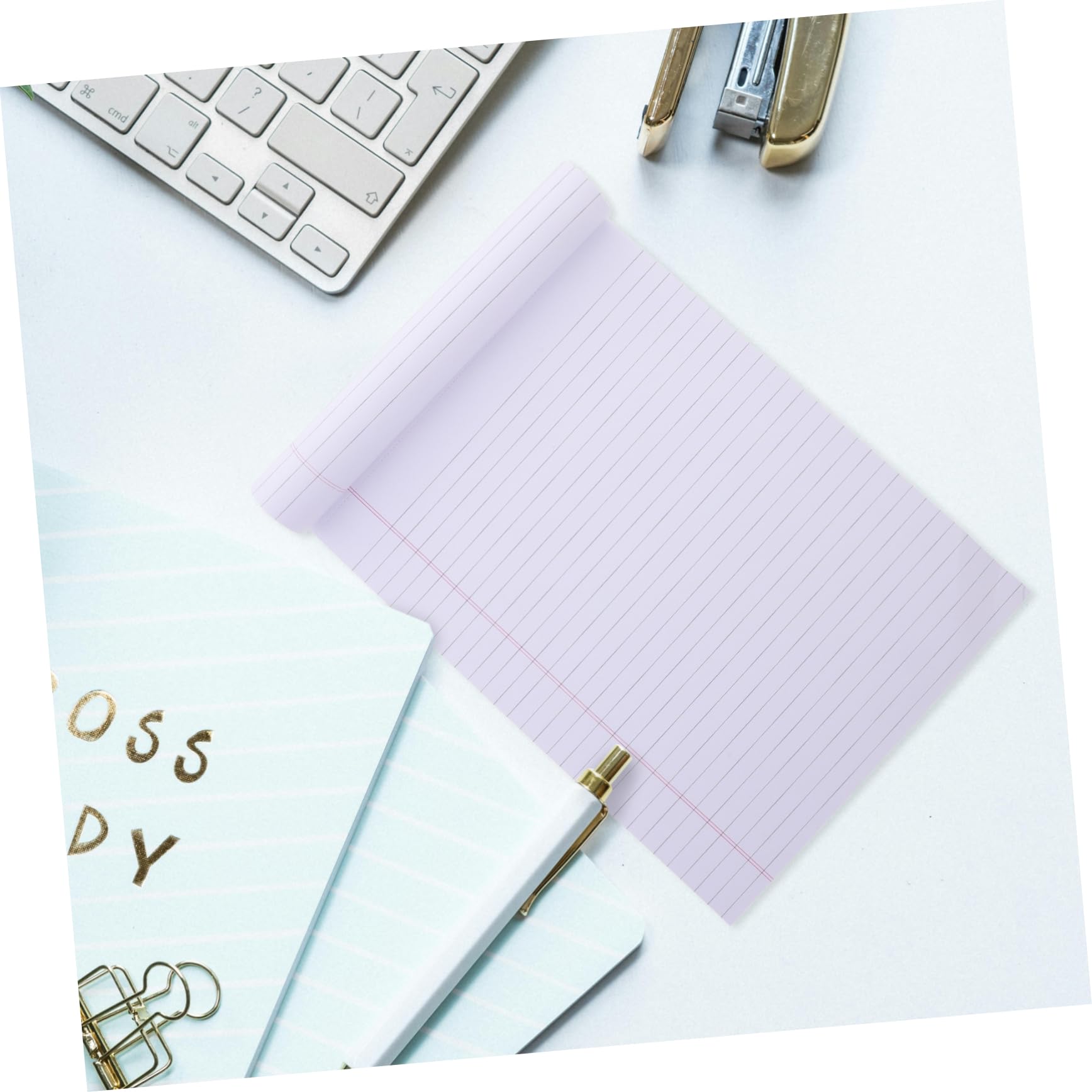 A4 Linierter Notizblock zum Abreißen, 4 Stück Weißes Papier | Dickes Papier, Undatiert für Schreib und Terminnotizen, Handliches Format für Alltag und Büro