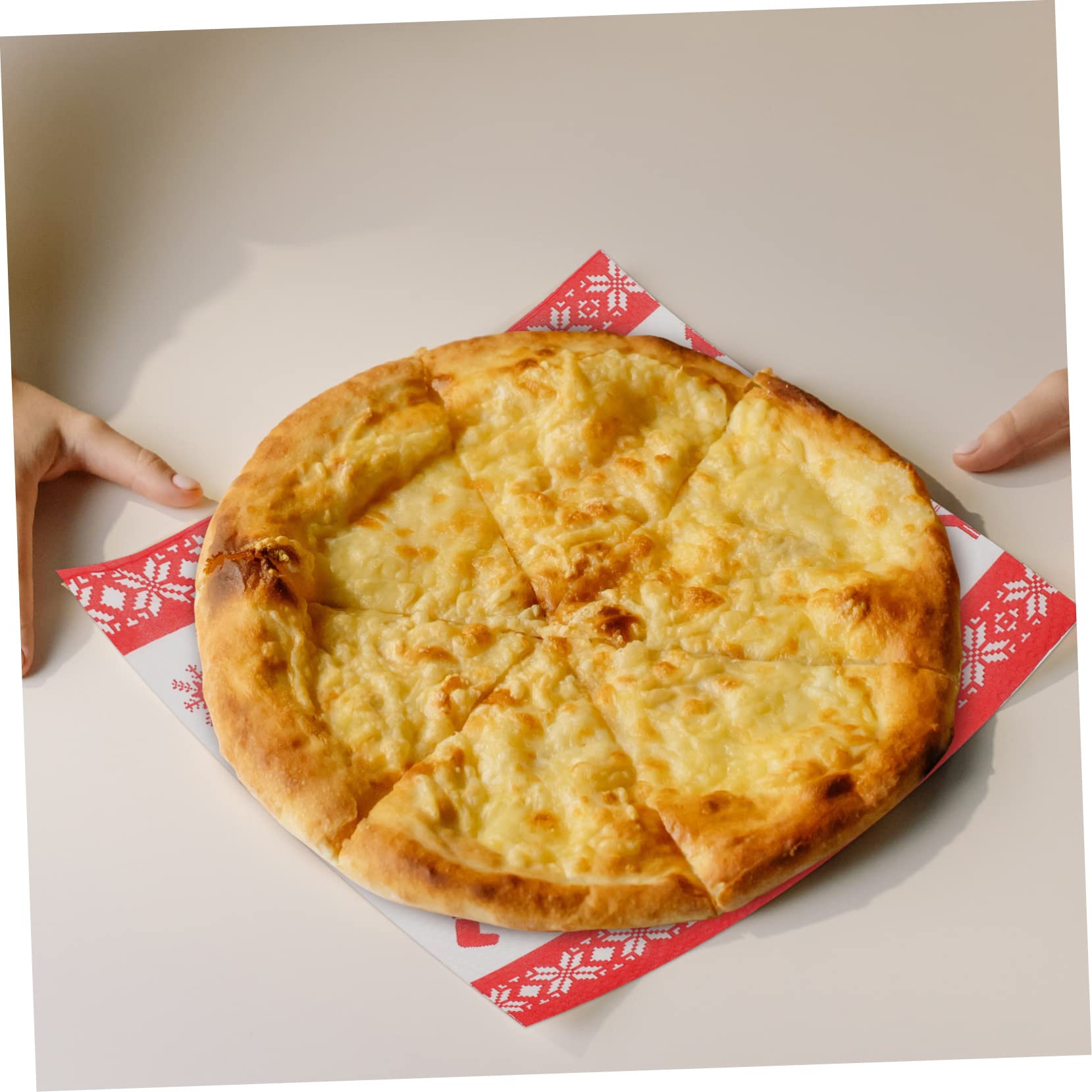 6 Carta assorbente natalizia carta da imballaggio per snack per la pulizia dell'olio di carte da natalizie involucro resistente grasso oleata