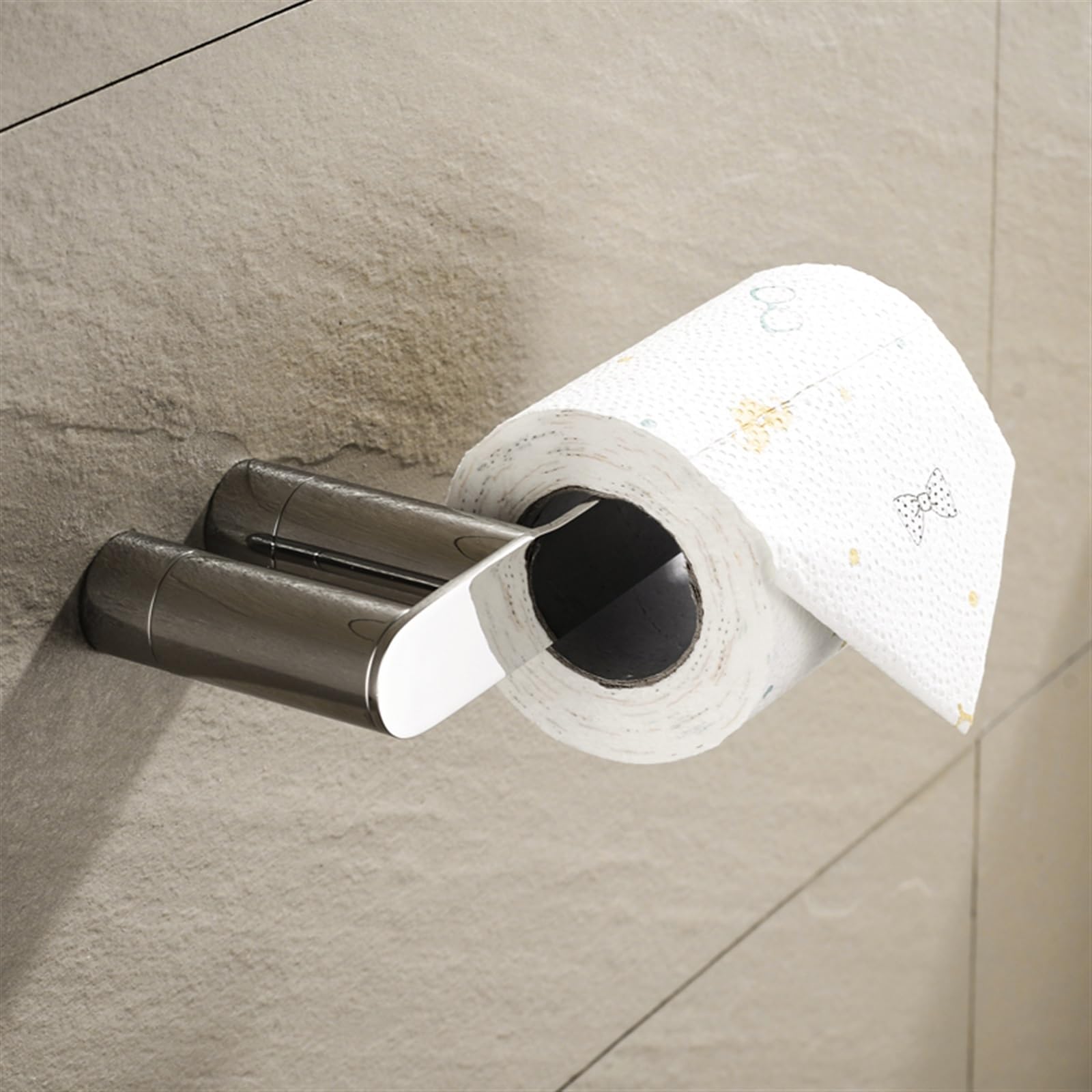 Stały uchwyt na papier toaletowy, Stainless Steel Wall Mounted Toilet Paper Holder For Bathroom Kitchen(2 Pcs)