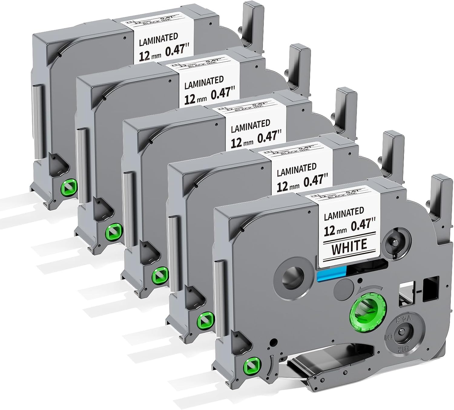 Compatible with Brother TZe-231 Label Tape 12mm 0.47 Laminated White Tape