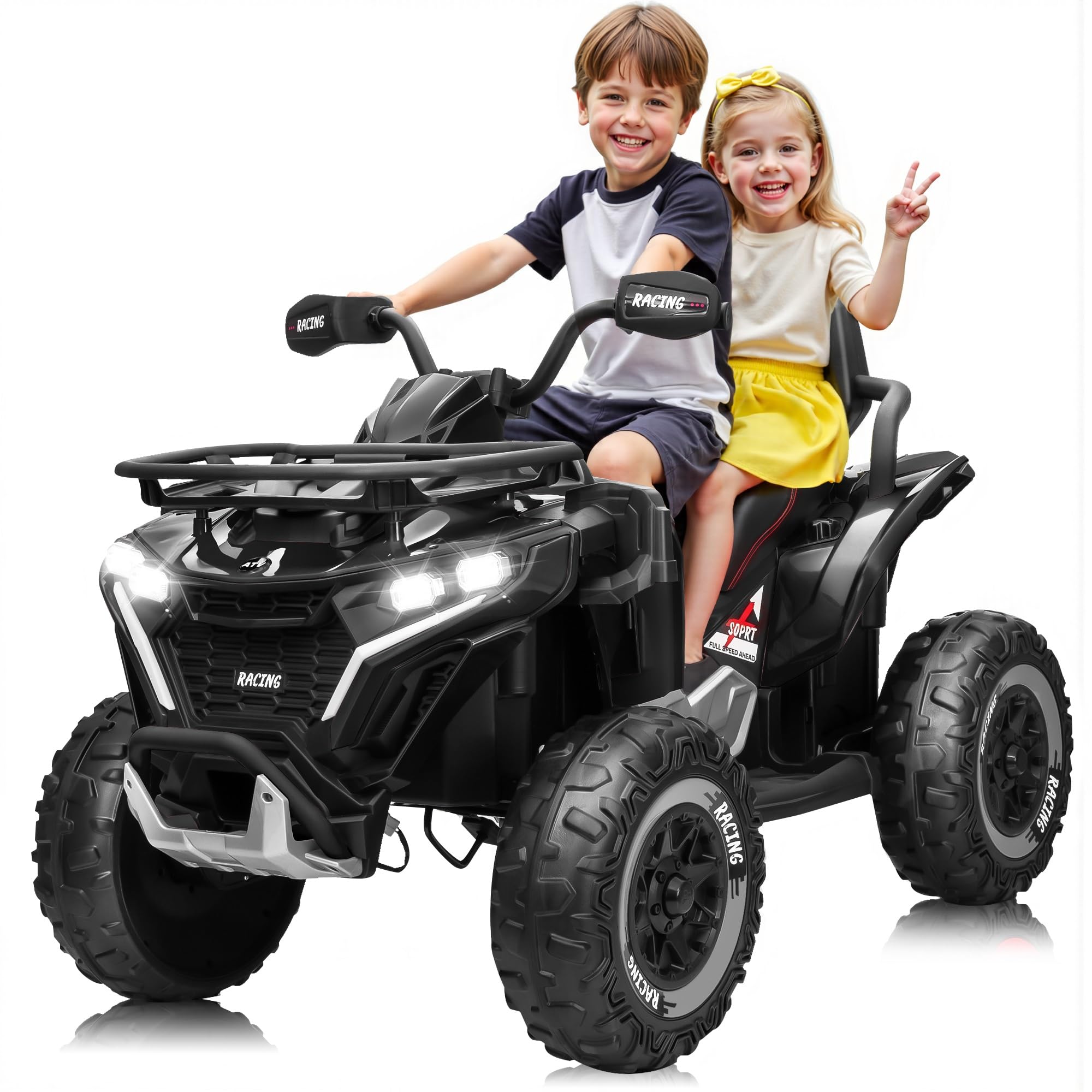 JORFLY 24V Ride on Car, Kids ATV XL Four Wheeler