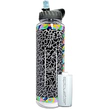 Epic Water Filters Nalgene OG Water Bottle with Filter, USA Made, BPA Free, Removes 99.99% Tap Water Contaminants, Forever Chemicals, Asta Art, 48 oz