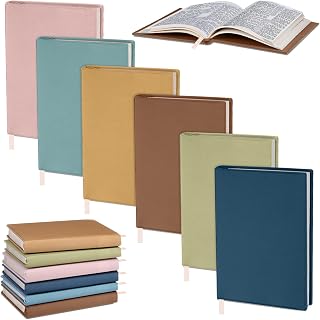 6 Pack Stretchable Book Covers 6-9 Inch Colored Fabric Reusable Book Protector Sleeve for Hardcovers Textbook Protection Supplies(Mixed Colors)