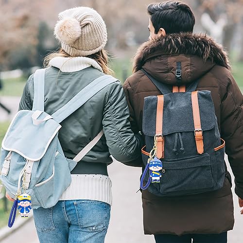 Miniatura 7 de Bewudy 2 llaveros de dibujos animados para parejas, muñecos Kawaii, encantos de mochila, bonitos llaveros para mujeres y hombres con llavero de
