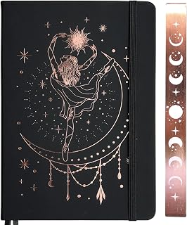 BUKE Medium A5 Hardcover Notebook Dotted Journal - 180Gsm Thick Bamboo P...