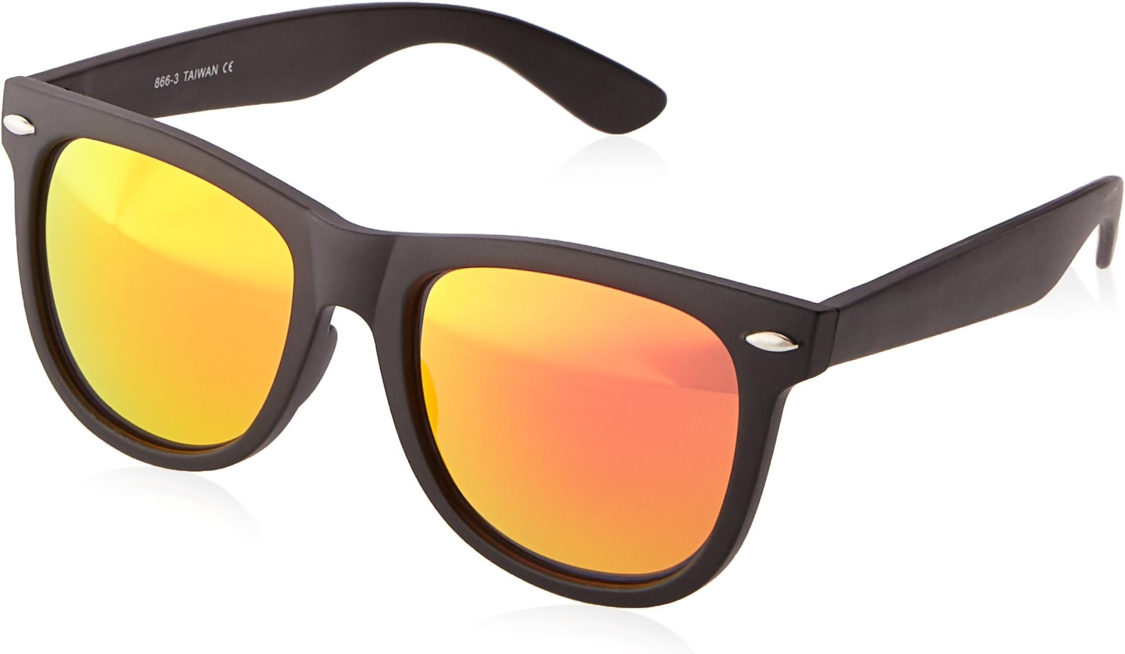 Sunglasses Classic 80’s Vintage Style Design (Black Red Sunset)