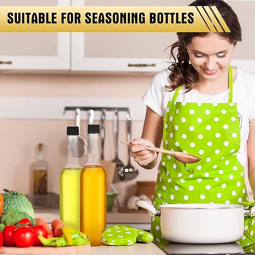 Miniatura 6 de 20 botellas de cuello largo de 15 onzas, botellas de vino vacías, botellas de licor transparentes con tapas de rosca, botellas de coquito