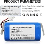 Vacuum Battery Replacement for Lefant M210 M210B M210P M213 M213S | OKP Life K2 Robot Vacuum Cleaner Series IFR 18650 4S1P 2000mAh 12.8V
