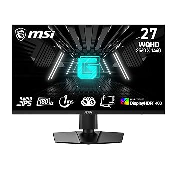 MSI G274QPF E2 27 Inch WQHD Gaming Monitor - 2560 x 1440 Rapid IPS Panel, 180 Hz / 1ms, 119% sRGB Colour Gamut, Display HDR 400, Adjustable Stand - DP 1.4a, HDMI 2.0b, USB Type-C