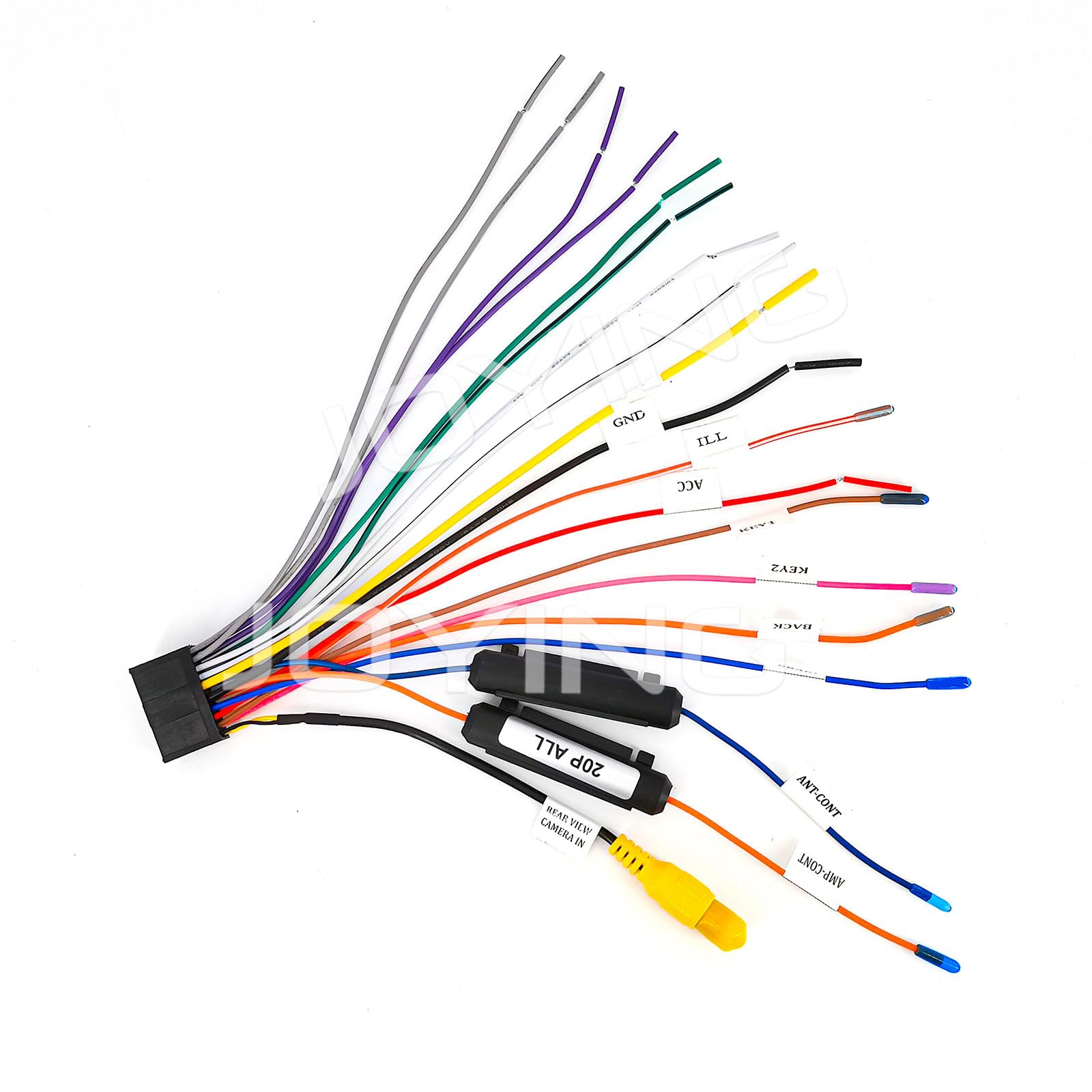 JOYING Universal Harness Wiring Cable for in Dash Android Joying car Stereo Radio Head Unit Special for Joying car Radio.(UISO)
