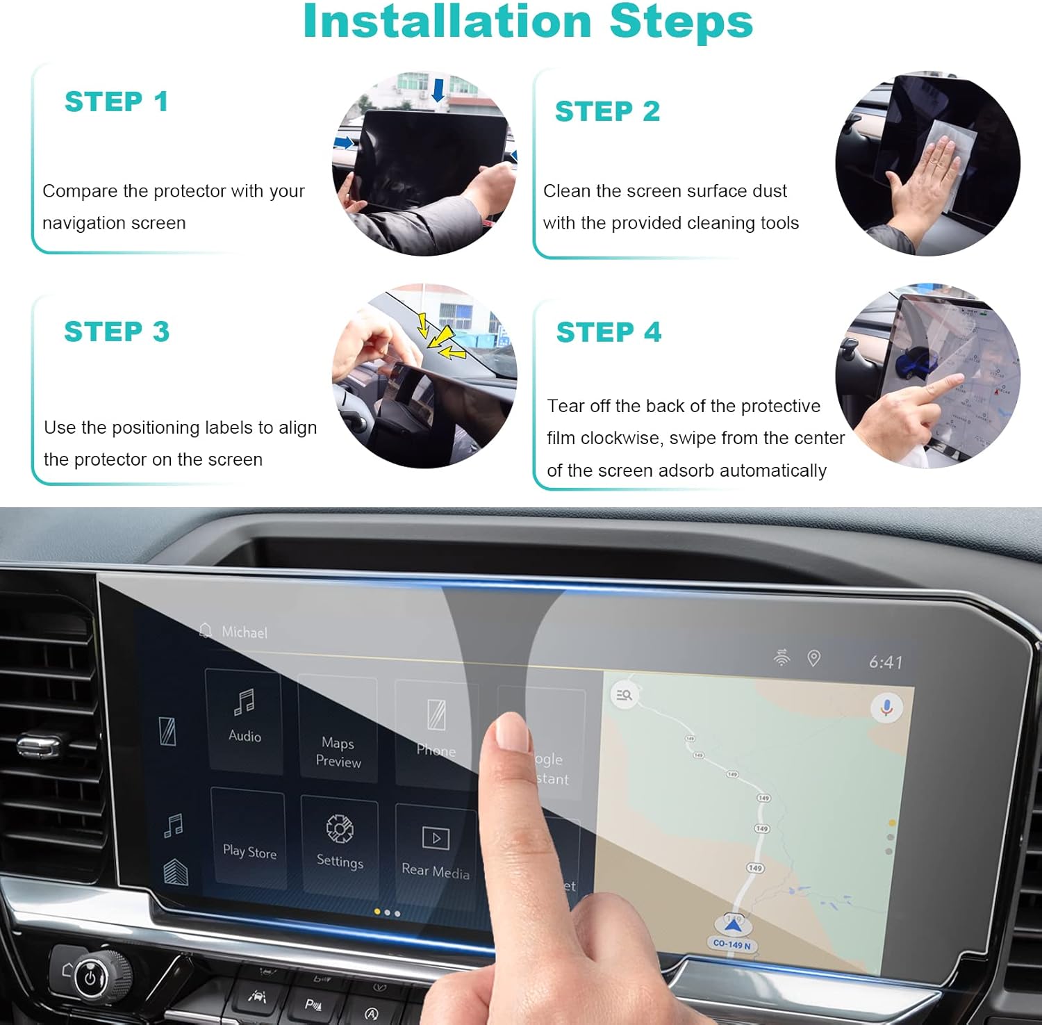 yee pin screen protector silverado 2022 2023 chevy silverado accessories 2022 2023 silverado screen protector 13 4 for 2022 2023 chevy silverado 9h h