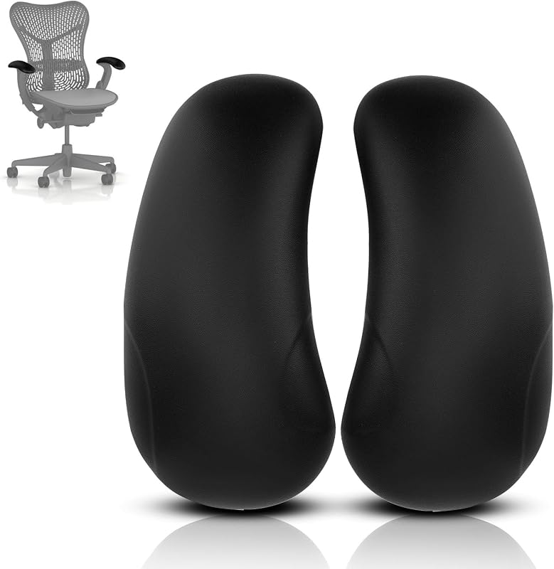 Armrest Pads Replacement for Herman Miller Mirra 1 Office Chair -Ergonomic Office Chair armrest Replacement Parts, arm Pads caps for Mirra 1 Chair（Black）