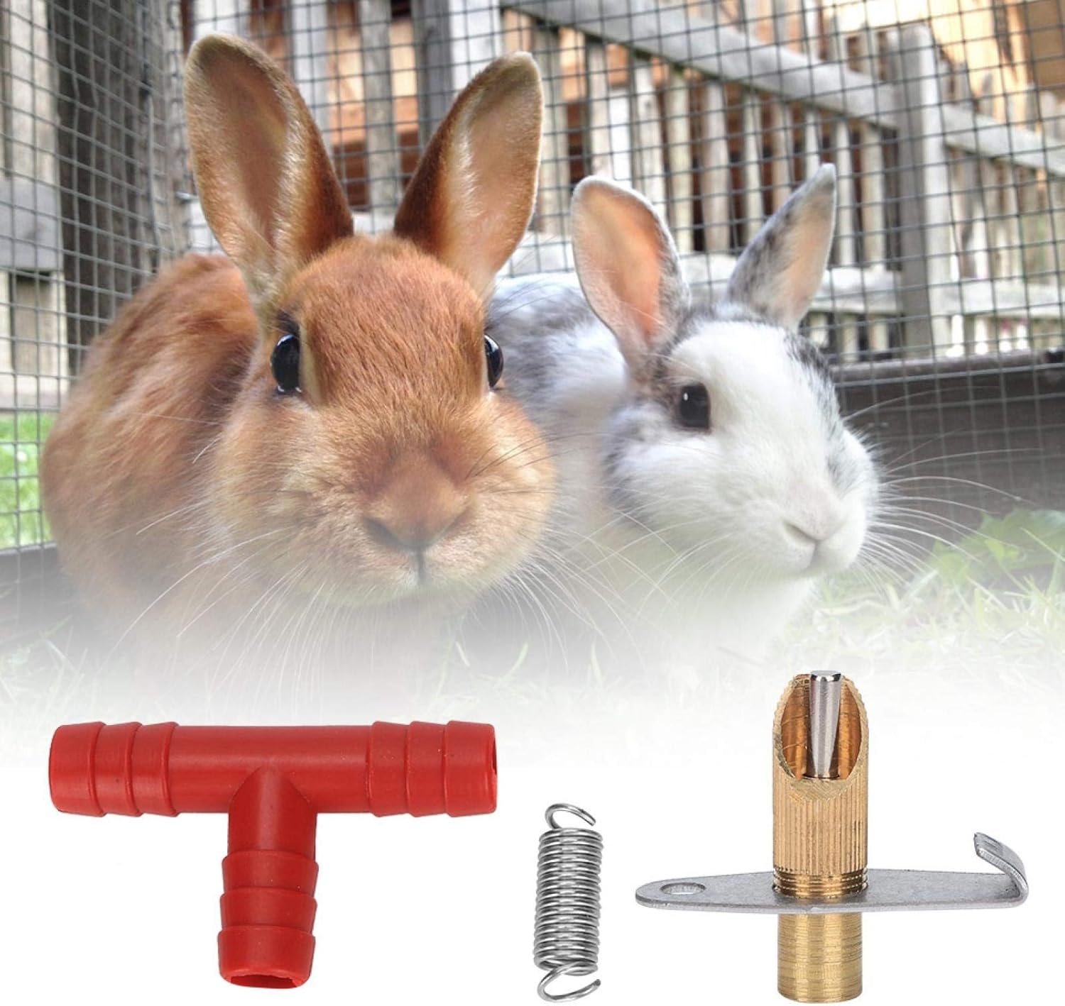 100PCS Rabbit Automatic Nipple Water Drinker Feeder Drinking Fountain Easy Use Drinking Water Tool for Small Animals Pet Animal Supplies(03)