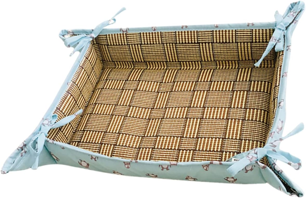 Large PET Summer Sleeping Mat Washable Cat Bed Dog Berth Soft Breathable PET Rest Mat for Indoor/Outdoor Use Sky Blue