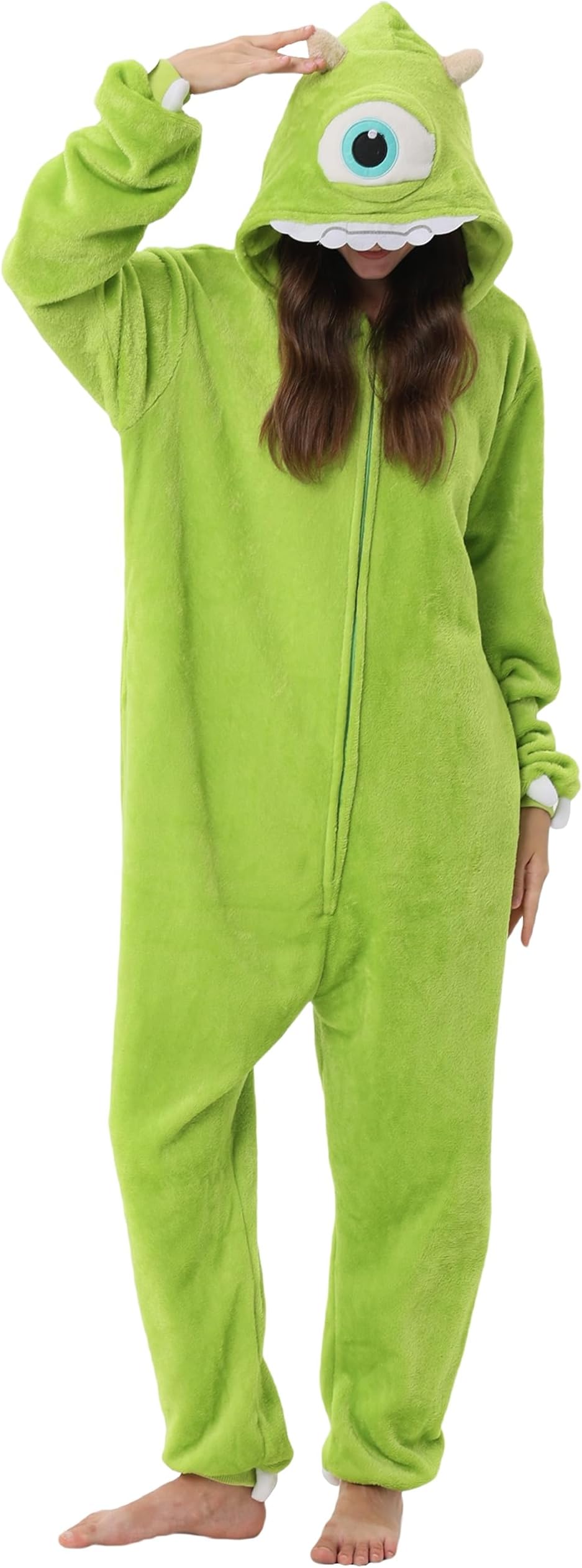 QSTYLE Adult Animal Onesie Halloween Costume,One Piece Cosplay Suit for Women and Men