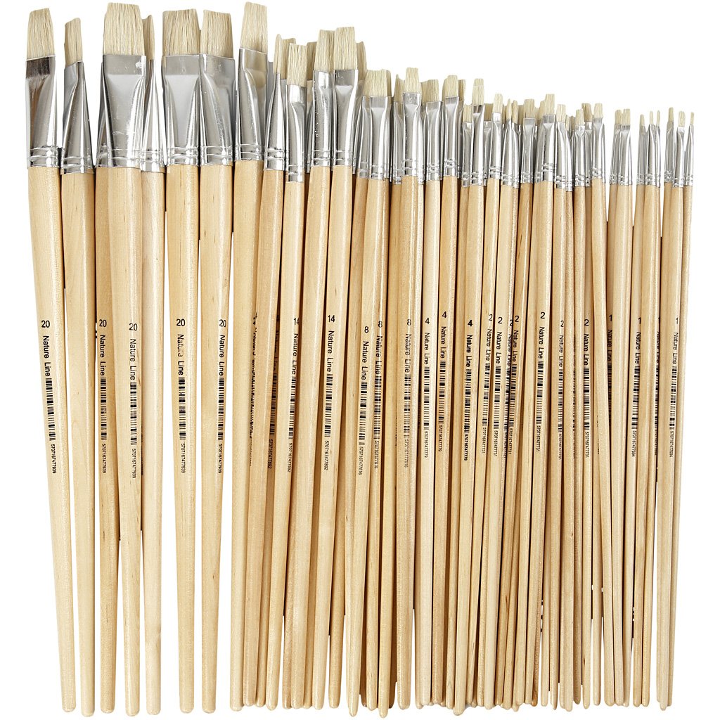 Nature Line 64asstd - Pincel (mango largo, 5 x 19 mm)