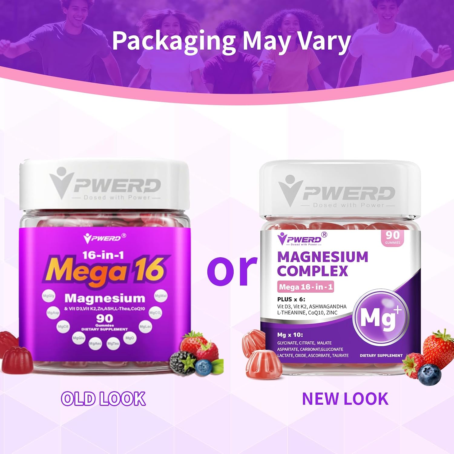 Mega16-in-1 Magnesium Citrate Glycinate Sleep Supplement Complex Gummies for Women Adults, High Absorption Magnesium Malate Carbonate Gummies - Image 2