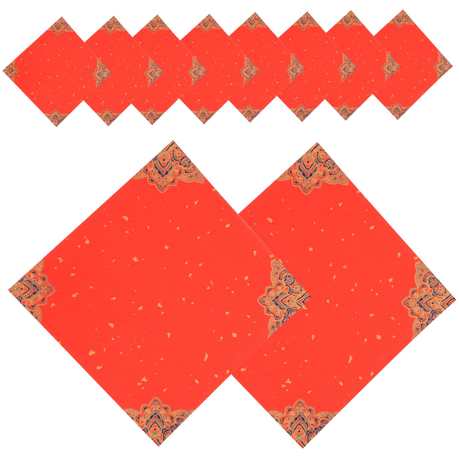 couplets Set， Chinese New Year Decoration,20pcs Red Xuan Paper Spring Festival Fu Character Blank