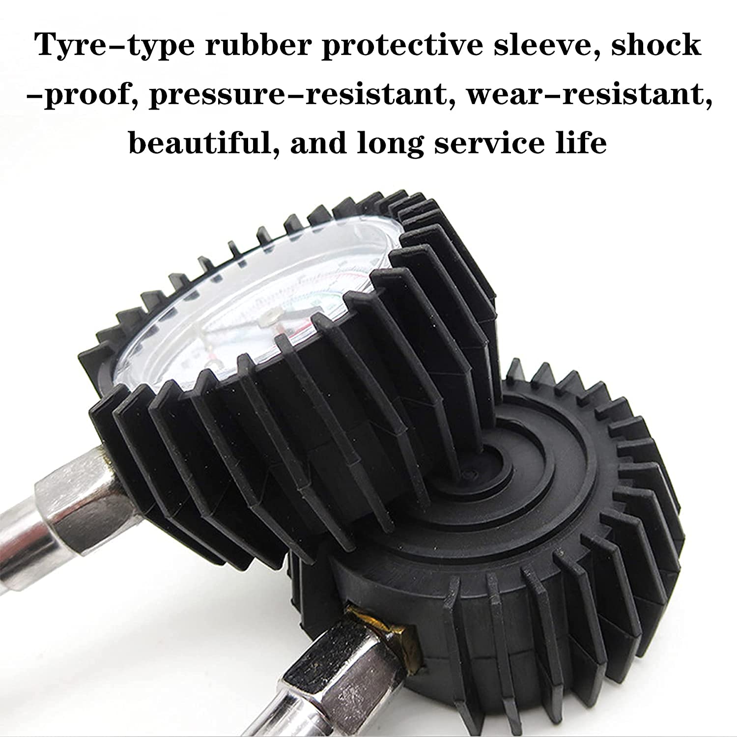Misuratore pressione pneumatici, 16 BAR e 220 PSI, manometro pneumatici, misuratore pressione aria con tubo flessibile aria, Applica Auto Moto e Bicicletta