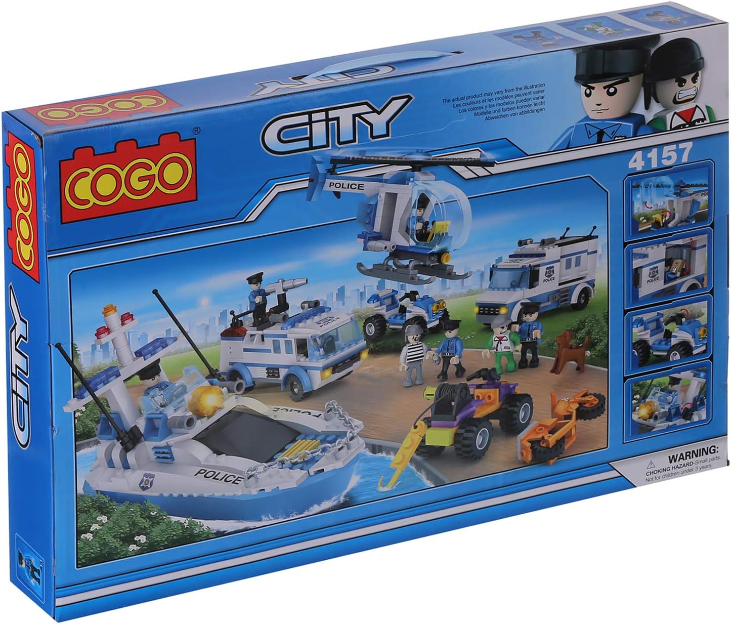 Cogo 4157 City Police Building Set Box Back