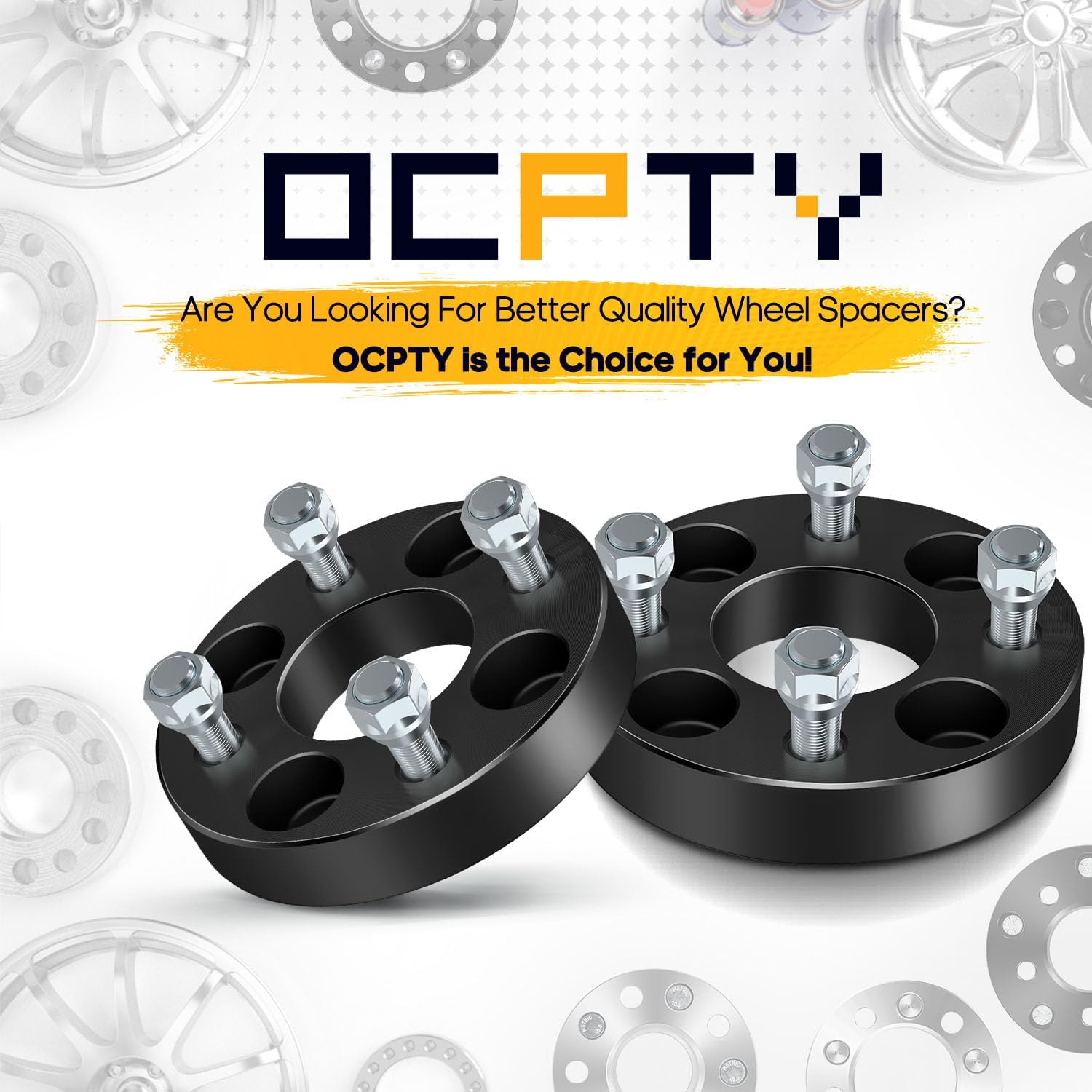 OCPTY 4x100 Wheel Spacers Adapters 1 inch Real Forged Spacers with 12x1.5 ThreadSize 60.1mm Hub Bore fits 1986-2001 for Integra 2PCS
