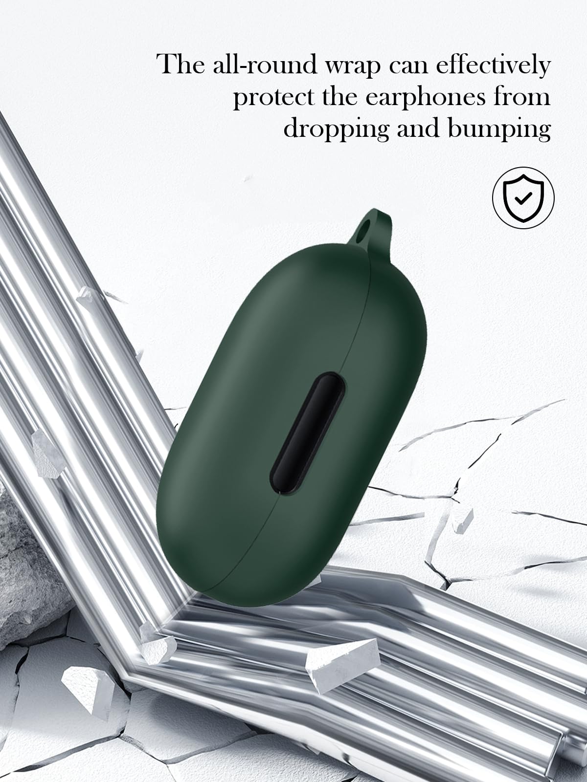 Funda para Soundcore by Anker Space A40 Adaptive Active Noise Cancelling Auriculares inalámbricos, protección suave, funda de silicona BOVUGAC para Soundcore Space A40 con llavero, kit de limpieza y
