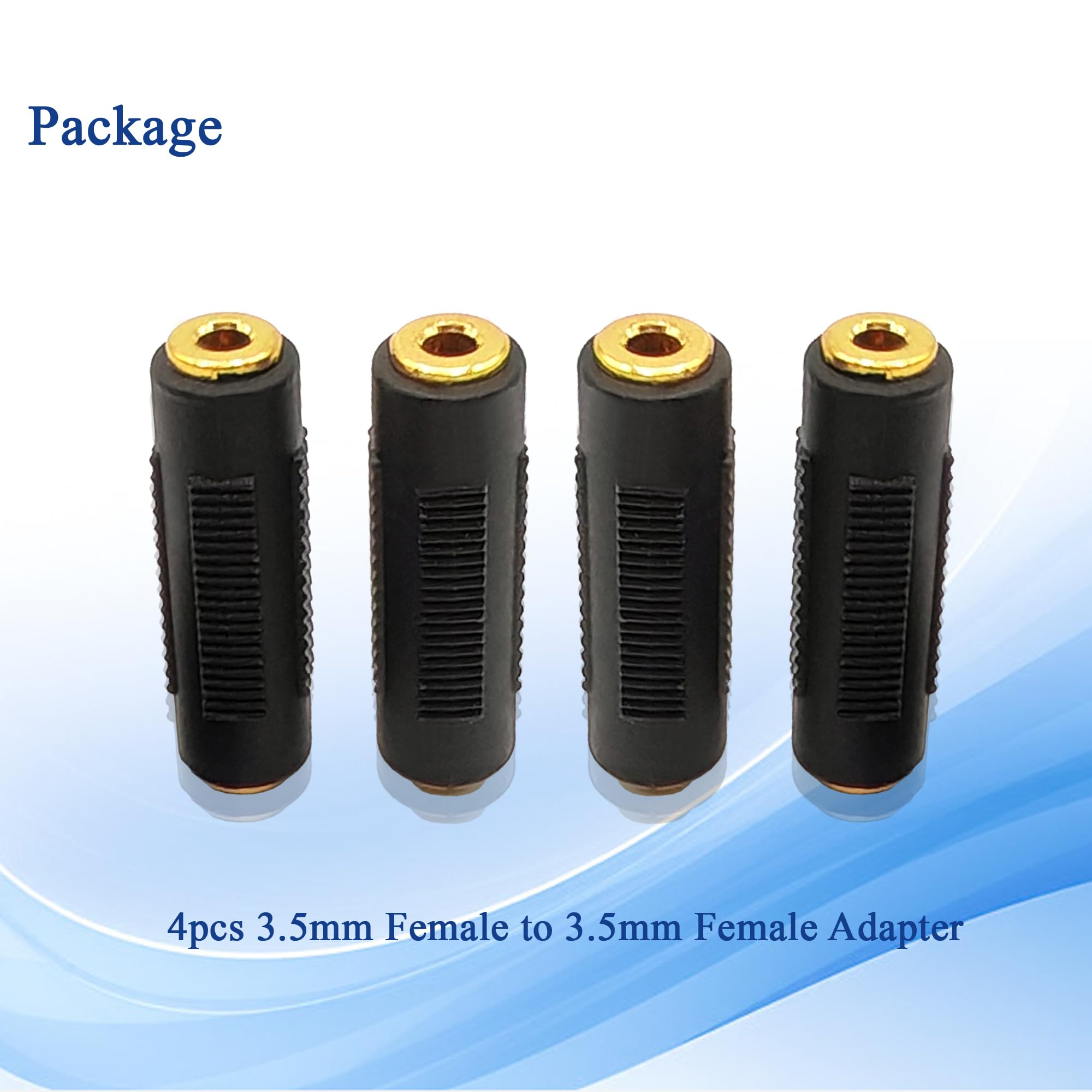 Audio-Adapter, 3,5-mm-Buchse auf Buchse, Stereo-Anschluss für Kopfhörer, 4 Stück