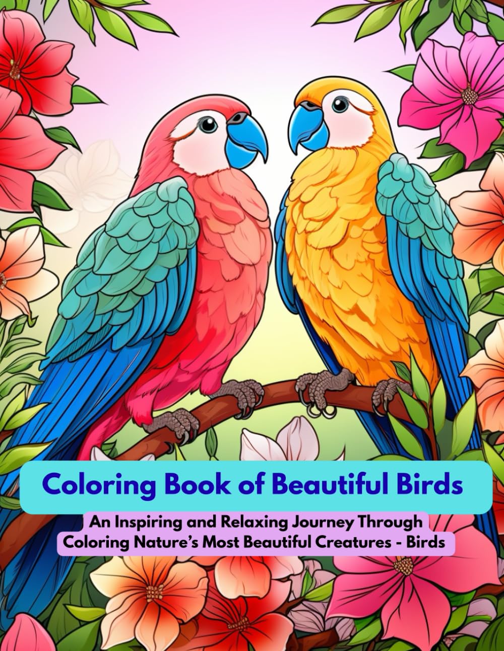 Coloring Book of Beautiful Birds: An Inspiring and Relaxing Journey Through Coloring Nature’s Most Beautiful Creatures - Birds