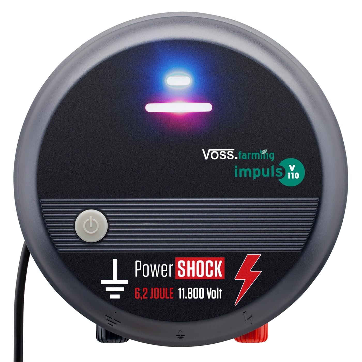 VOSS.farming Impuls V110, 230V Weidezaungerät, Elektrozaungerät, Weidezaun, Einzäunung von Pferden, Galloways, Rindern, Schafen, Schweinen, Geflügel, Wildtierabwehr, Wolfsabwehr
