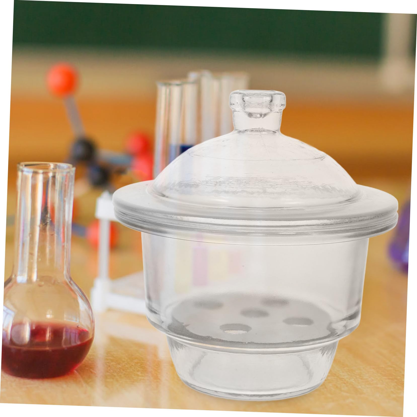 Ipetboom Desecador Al Vacío De Vidrio 208 Mm Durable y Seguro Para Laboratorio Botella Secadora Para Experimentadores Científicos