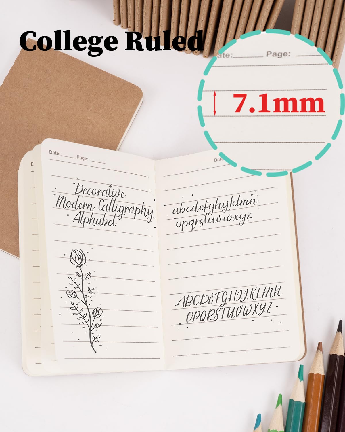 Dynta Kleines Notizbuch, Großpackung, 45 Stück, 6,3 x 10,2 cm, Mini-Tagebücher, Großpackung, Fadenheftung, kleiner Notizblock, tragbarer Notizblock für Geschenk, Tagebuch, Reisen (30 Blatt/60 Seiten)